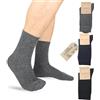 LEON D'ORO Calze Cashmere Uomo Calzini Lana e Cachemire Termici Invernali Made in Italy Idea Regalo Natale (IT, Numero, 40, 45, Regular, Regular, LISCIO ASS2)