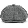 KeepSa Newsboy cap Coppola Uomo - Berretto a 8 Spicchi Piatto Berretto Lana Uomo 56-62 cm - Peaky Irish Gatsby Wool Felt Ivy cap