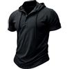 MakingDa Athletic Manica Corta Con Cappuccio Uomini Moda Allenamento Palestra Pullover Camicia Con Cappuccio Pulsante Muscle Fit Estate Felpa Leggera Hip Hop Running Boxing Hiking Sport Hoodys T-Shirt