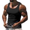 Tynver Canotta Senza Maniche da Uomo A-Shirts Canotta Muscolare Slim Fit Stretch Camicie Top Di Base per Lo Sport(black,L)