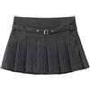 SWEPER Gonna Corta da Donna - Gonna Pantalone A Pieghe Larghe Nere Femminili Autunnali Gonna Donna con Cintura Grigia Rifinita A Vita Alta