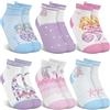 hometrixx 6 Paia Calze in Cotone Traspirante Bambina Calzini Corti Divertenti Sirena Animali Cartoni Calzini alla Caviglia 5-8 Anni