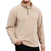 Suwangi Felpa Pile Giacca Uomo Maniche Lunghe Inverno Calda 1/4 Zip Sweat | Collo a Lupetto,Classica,Sweatshirt