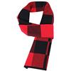 WANYING 6% Lana Sciarpa per Uomo Giovane Autunno Inverno Caldo e Morbido Casual Business Easy Chic 180 × 30 cm - a Quadri Nero & Rosso