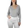 Win's Maglione Donna Scollo a V in Kashmir, Made in Italy