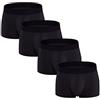 FGFD&OU Boxer Uomo Intimo Traspiranti Cotone Elast Mutande Comodo Morbido Pantaloncini (4 Nero, XL)