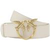 Pinko Love Berry Simply H4 Belt Vite Cintura, Z14Q_Bianco-Antique Gold, XS Donna