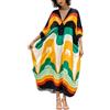 L-Peach Camicia da Notte Oversize da Donna Kaftan Bohemien Maxi Loungewear Abito da Spiaggia