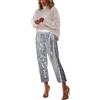Generico Jeans Donna Con Glitter Jeans Con Brillantini Pantaloni A Zampa Paiette Paillettes Palazzo Balloon Abbigliamento Da Discoteca Strass Push Up Elefante 3Xl Pantalone Leopardati Hot Pants Lurex Leggins