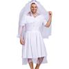 Generisch Costume da sposa da uomo con abito e velo per addio al celibato, novità maschile, abito da sposa deluxe in pizzo, per cosplay, feste alla moda