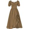 NaLatia Abito da donna lungo ed elegante - Dirndl da donna, lungo, taglie grandi, vintage, leggero, elegante, stile bavarese, Dirndl Oktoberfest
