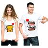 t-shirteria Coppia T-Shirt di San Valentino Tu Mi Completi Lui Lei Coppie Magliette Coordinate Amici Partner