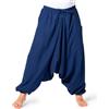 PANASIAM Pantaloni Aladino - Donna e Uomo - Pantaloni in Cotone | Pantaloni harem, trama grezza a righe, vestibilità ampia, yoga, viaggio e quotidiano, vita elastica, tasca, cavallo basso