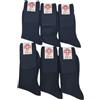 ROSSI CALZE Calze Sanitarie da Uomo, Corte in Lana 50% con Elastico Relax, Senza Lastex, Made in Italia (IT, Numero, 45, 46, Regular, Regular, BLU)