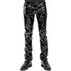 ModLuvano Club Dance Wear Pantaloni lunghi in PVC da uomo con finitura lucida, progettati in stile punk gotico, adatti per feste notturne (M, nero)