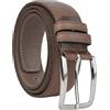 No Limits Cintura Uomo In Vero Cuoio, Made in Italy, Classica Con Cuciture e Accorciabile, Fibbia in Metallo Nickel Free, Alta 3,5 cm, Con Scatola
