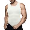 CHUMIAN Maglietta Compressione Uomo Canotta Contenitiva Snellente Intimo Modellante Dimagrante Fascia Pancia Sportivo Fitness Canottiera (Bianco, XXXXL)