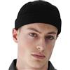 UNDERCONTROL Brimless Trawler Leon Habour Camp cap Unisex Sailor Skull Outdoor Hat Fisherman No Visor Worker Beanie 4 Color (Black)