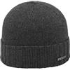 Melegari Berretto Cuffia Beanie Treviso | 100% Cashmere | Made in Italy | Unisex (Grigio Scuro)