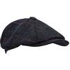 WALKER AND HAWKES - Cappellino Derby Charlie Baker Boy a 8 Pannelli in Tweed - Tweed Blu - L (59cm)