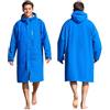 Owntop Cappotto avvolgente impermeabile antivento - Oversize Quick-Dry cappotto a maniche lunghe con cappuccio per spiaggia, nuoto, surf, passeggiate, fodera in spugna (unisex per adulti bambini), blu