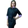 tessile astorino RICAMO 0 - Giacca Cuoca Donna - Nera e Lilla - 100% Cotone - Casacca Chef per Ristorante e Cucina - Made in Italy (Large)