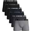ANTONIO ROSSI Confezione da 6 boxer da uomo con apertura - Cotone super morbido, traspirante e senza etichette graffiate - Mutande comode per uomo - Vestibilità elasticizzata, traspirante e