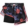 APTRO Costume da bagno da donna, costume da bagno da spiaggia, surf, pantaloncini con pantaloni interni, Rete Fiori Rosa W30, L