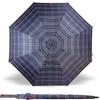 Y-DRY Wilson Ombrello Lungo Automatico Maxi Golf, Antivento, Impugnatura a Pomolo Ergonomica, Diametro Extra Large 131 cm, Struttura Robusta per Pioggia e Vento (Tartan Blue)