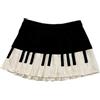 JOLILUNA Harajuku Gonna per Pianoforte da Donna Y2k Streetwear Pianoforte Minigonna Coquette Estetica Grunge Outfit Estate 2025, Nero, S