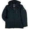 SEA BARRIER Giubbotto Giaccone Uomo Invernale con Cappuccio Taglie Forti 3XL 4XL 5XL 6XL 7XL (Nero, 3XL)