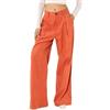 Nina Carter K901 Pantaloni da donna eleganti larghi - Pantaloni da palazzo fluenti tessuto leggero gamba larga pantaloni da inizio stagione, L