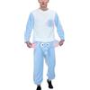 Foweknow Elefanti Pigiama Uomo Divertente Dolce Pigiama Morbido Confortevole Biancheria Da Notte Alla Moda Costumi Animali Manica Lunga Girocollo Vestito Casual Inverno Body Caldo Casa, Blu, M