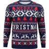 Litherday Maglione di Natale per Uomo Maglione in Maglia con Motivo di Albero di Natale e Renna Collo Giro Maglione Invernale per Uomo