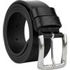 CM Conte Massimo Conte Massimo Cintura Uomo in Vero Cuoio Pezzo Unico, Made in Italy, Fibbia Nickel Free, Accorciabile, Alta 4 cm Con Scatola