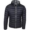 Evoga Piumino uomo trade invernale casual giacca giubbotto slim fit con cappuccio (xxxl, nero)