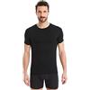 FINN Maglietta Intima Business Uomo a Manica Corta con Collo Rotondo - Maglia Sottogiacca in Originale Tessuto Lenzing® Modal - La T-Shirt Perfetta sotto Camicia e Abito Nero XXL