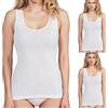 EGI (3pz) Canotta Lana e Seta Semplice Donna (XS, Bianco)