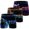 FREEGUN Boxer Uomo Durevole, Calecon Uomo, non si sgualcisce, Libertà di Movimento (confezione da 3), Nero/Arancione/Blu/Bianco/Viola/Rosa, XXL
