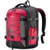 Barrens Zaino da cabina 40x30x20cm - Zaino da viaggio impermeabile per Wizzair, Eurowings - 23L con scomparto per laptop, Colore: rosso, 23