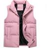 RWGSNB Piumino Smanicato Donna, Gilet Trapuntato Leggero Unisex da Donna Senza Maniche con Cerniera e Tasche da Donna Invernale Senza Maniche Piumino Caldo Gilet Trapuntato per Uomo Rosa S