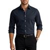 Runcati Camicia da uomo a maniche lunghe, elasticizzata, da uomo, in tinta unita, slim fit, per il tempo libero, facile da stirare