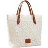 AwnsIMfreien Borsa Tote in Pizzo da Donna, Borsa in Pizzo Stile Vintage Francese di capacità, Borse estive con Cinturino Pelle Regolabile - Bianco