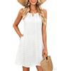 Elusorsun Copricostume Donna Mare Vestiti da Spiaggia Estivi Bikini Cover Up | Tasche, Vestito da Spiaggia senza Maniche, Camicia con Motivo Traforato, Tunica da Poncho, Beachwear Arieggiata, Vacanze