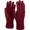 styleBREAKER Guanti da donna 3 in 1 per touchscreen con polsino in maglia rimovibile | Guanti invernali | 3 varianti d'uso | Morbidi, caldi ed elastici in molti colori, colore:Lampone