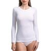EGI Maglia Donna Manica Lunga Micromodal Girocollo Slim Fit Intimo Morbido Elegante Made in Italy (IT, Testo, L, Regular, Regular, Bianco)