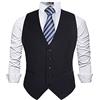 Alizeal Gilet da uomo in gessato per abbigliamento da lavoro
