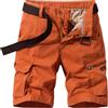 New front Bermuda Tasche Pantaloncini Cargo Uomo Shorts Tattici Laterali Braghe Corte Cotone Traspirante Spiaggia Campeggio Escursionismo Estivi Pesca Militari Sport Corsa Pesca Vacanze Rosso 36