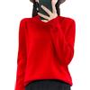 Generic Maglioni in cashmere da donna, 100% cashmere a maniche lunghe con girocollo morbido e caldo, pullover a maglia, maglioni caldi in cashmere, Rosso acceso, XXL