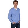 Marenza Scollo V Uomo Manica Lunga Misto Cashmere Seta Made in Italy